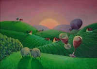 In the early morning (olejomaľba na plátne, 60 cm x 50 cm)